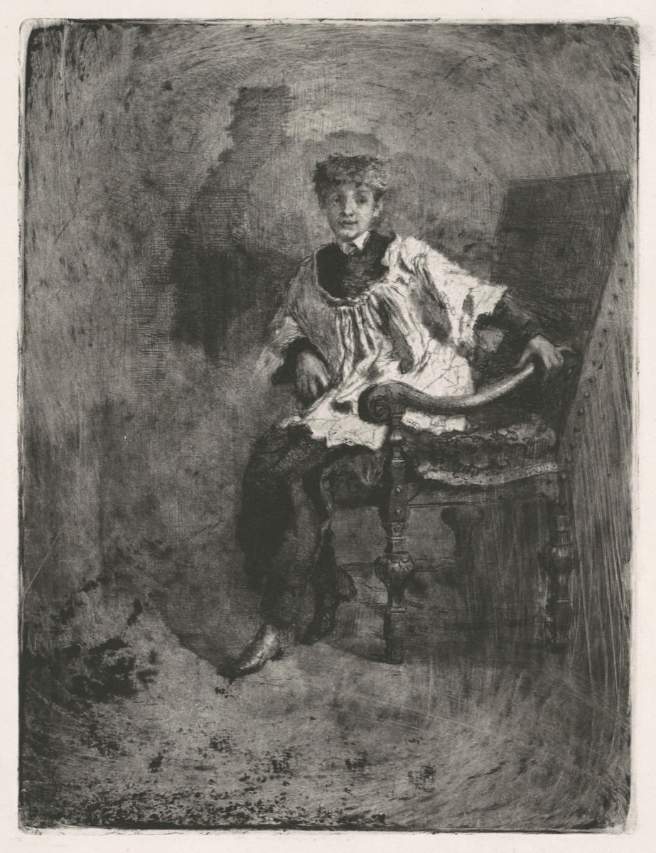 Seated Acolyte — Mosè Bianchi
