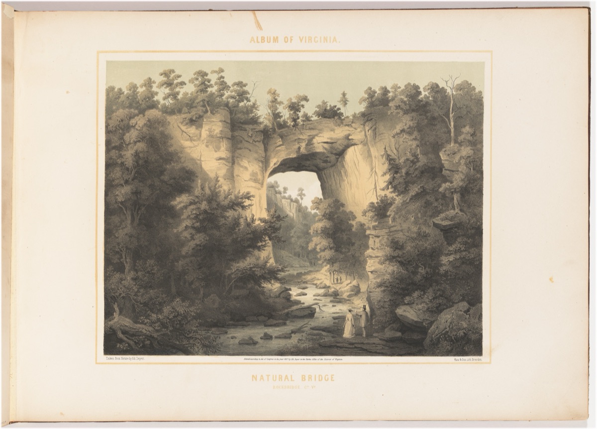 Natural Bridge — Woldemar Rau, after Edward Beyer