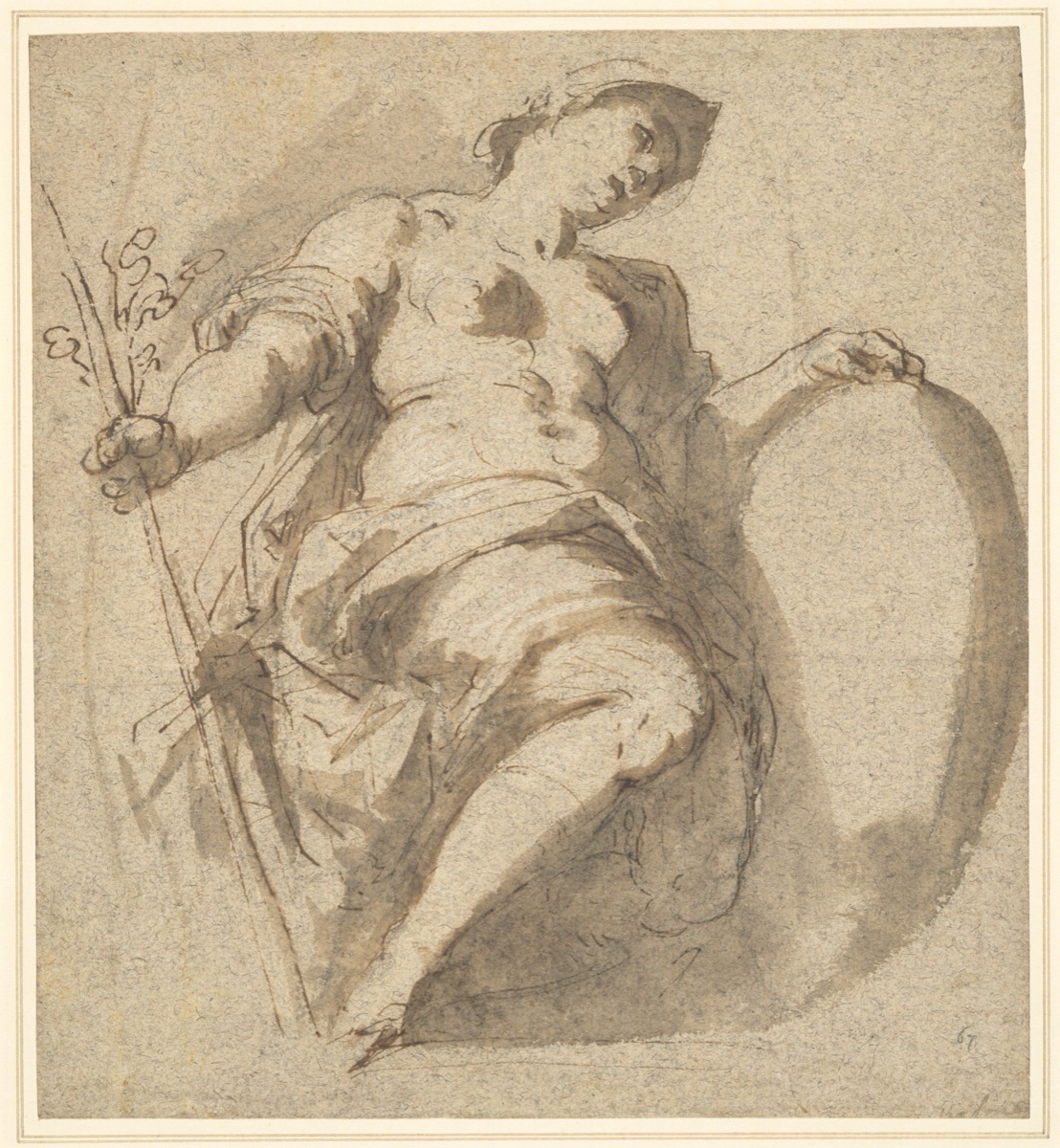 Minerva Holding a Shield and Branch — Jacopo Palma il Giovane