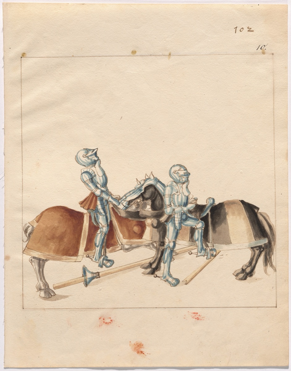 Mock Joust of War in Reinforced Field Armor — German 16th Century