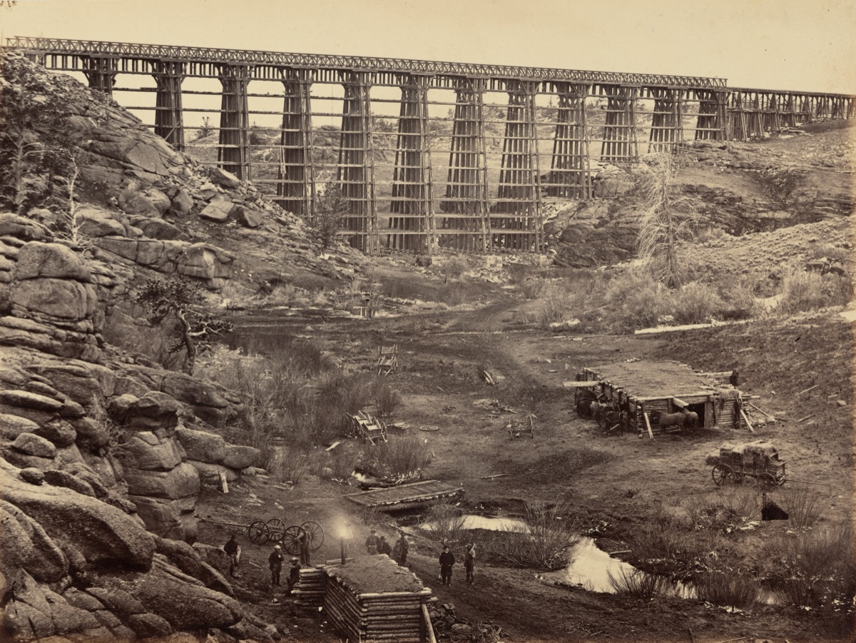 Plate 8. Dale Creek Bridge, from Above — Andrew Joseph Russell