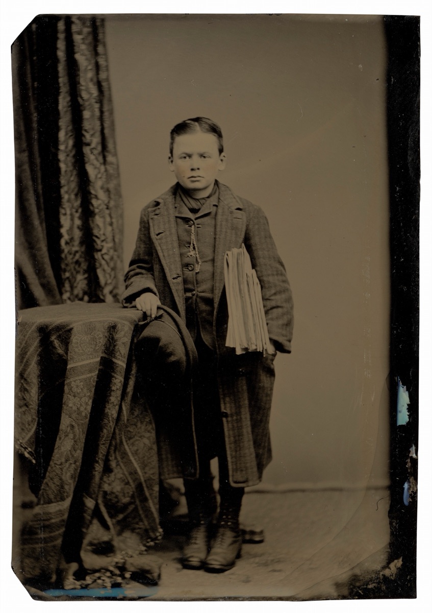 Portrait of a Newspaper Boy — American 19th Century