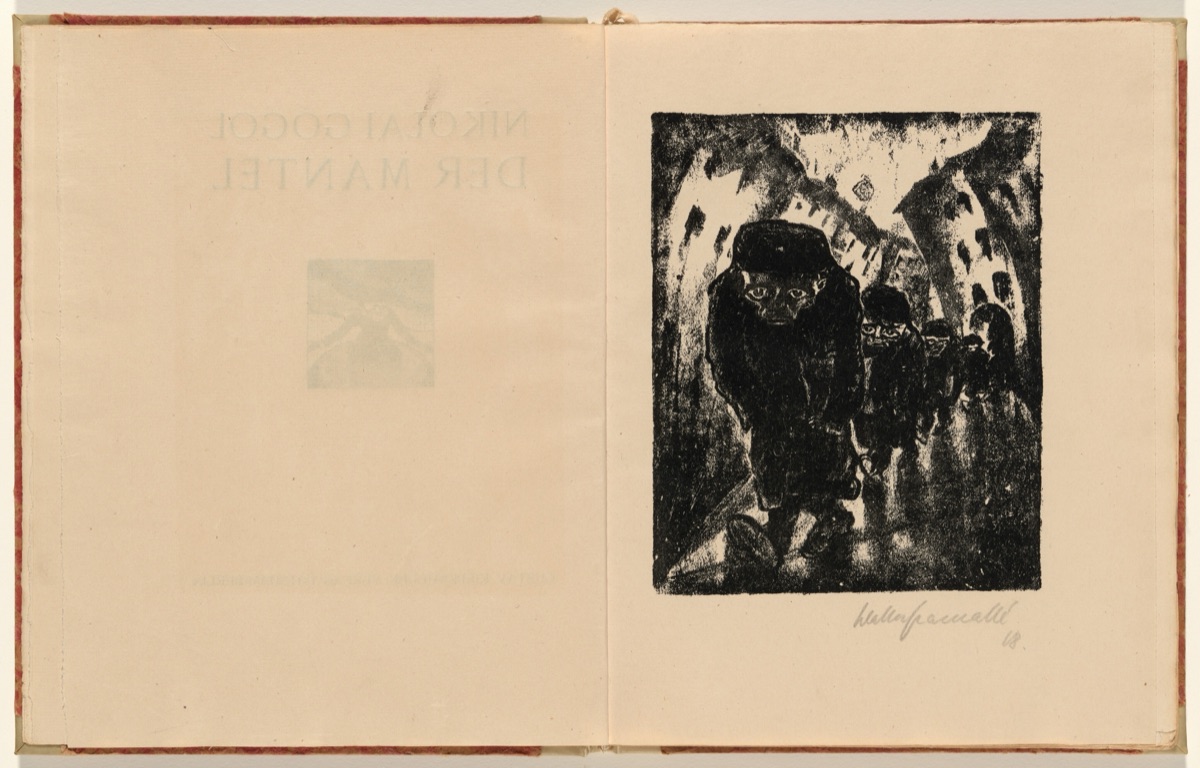 Der Morgenweg zum Amt (The Morning Route to the Agency) (plate 1) from Der Mantel (The Coat) — Walter Gramatté