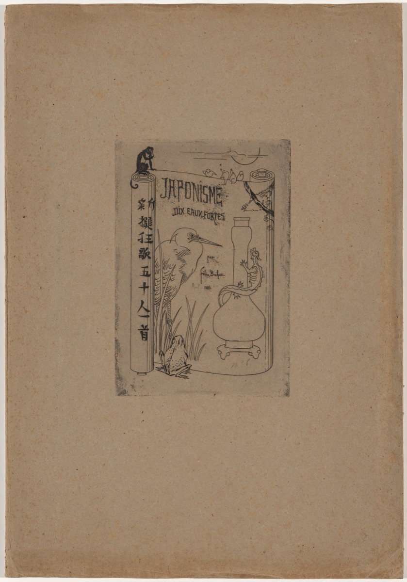 Titre / Ex-libris papillon et libellule — Félix-Hilaire Buhot