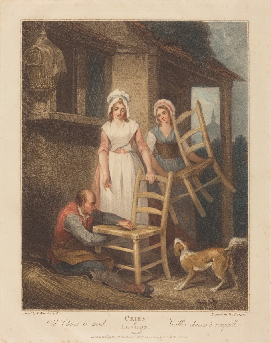 Old Chairs to Mend — Giovanni Vendramini after Francis Wheatley