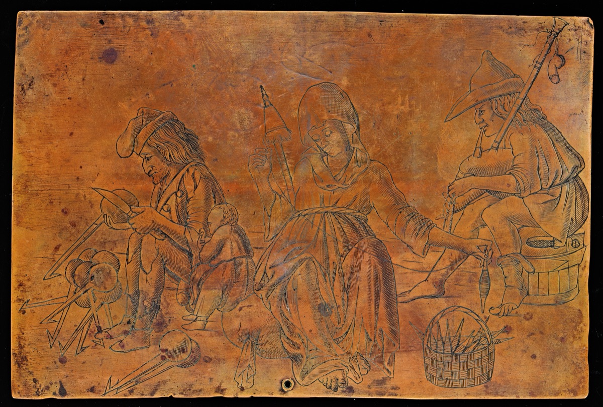 Various Occupations [recto] — Italian 15th Century