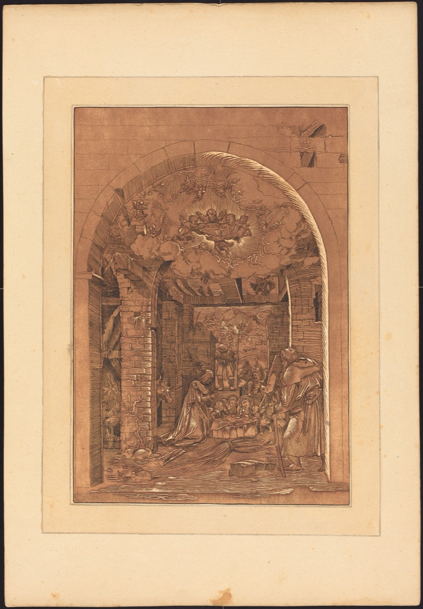 The Adoration of the Shepherds — Johann Gottlieb Prestel after a 16th-Century German Artist