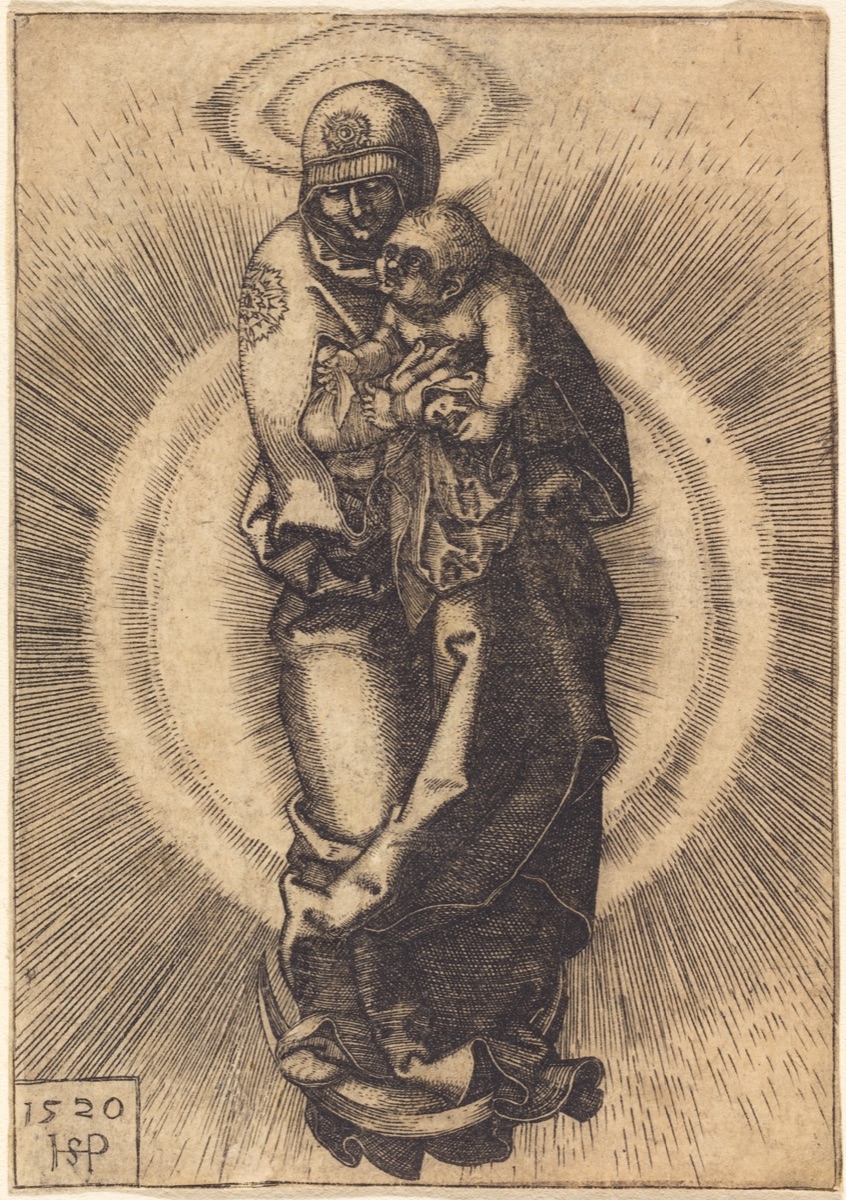 The Virgin and Child on the Crescent — Sebald Beham