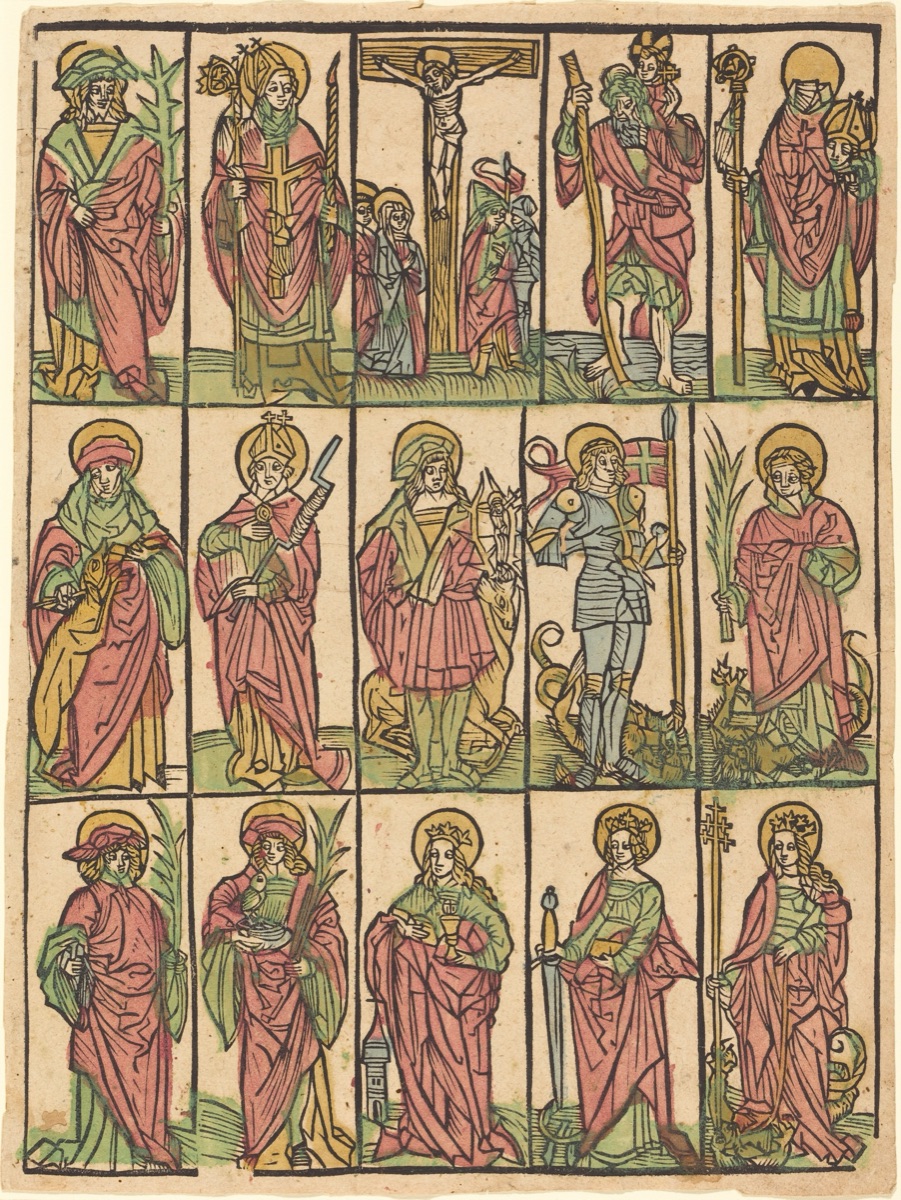 Fourteen Auxiliary Saints — German 15th Century