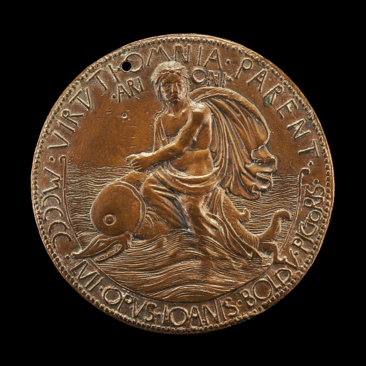 Arion Riding a Dolphin [reverse] — Giovanni Boldù