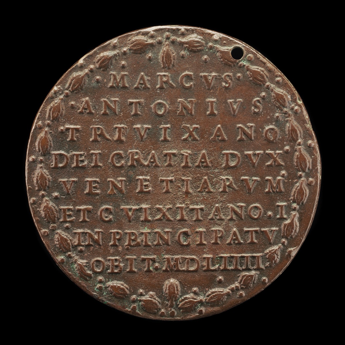 Inscription in a Wreath [reverse] — Italian 16th Century