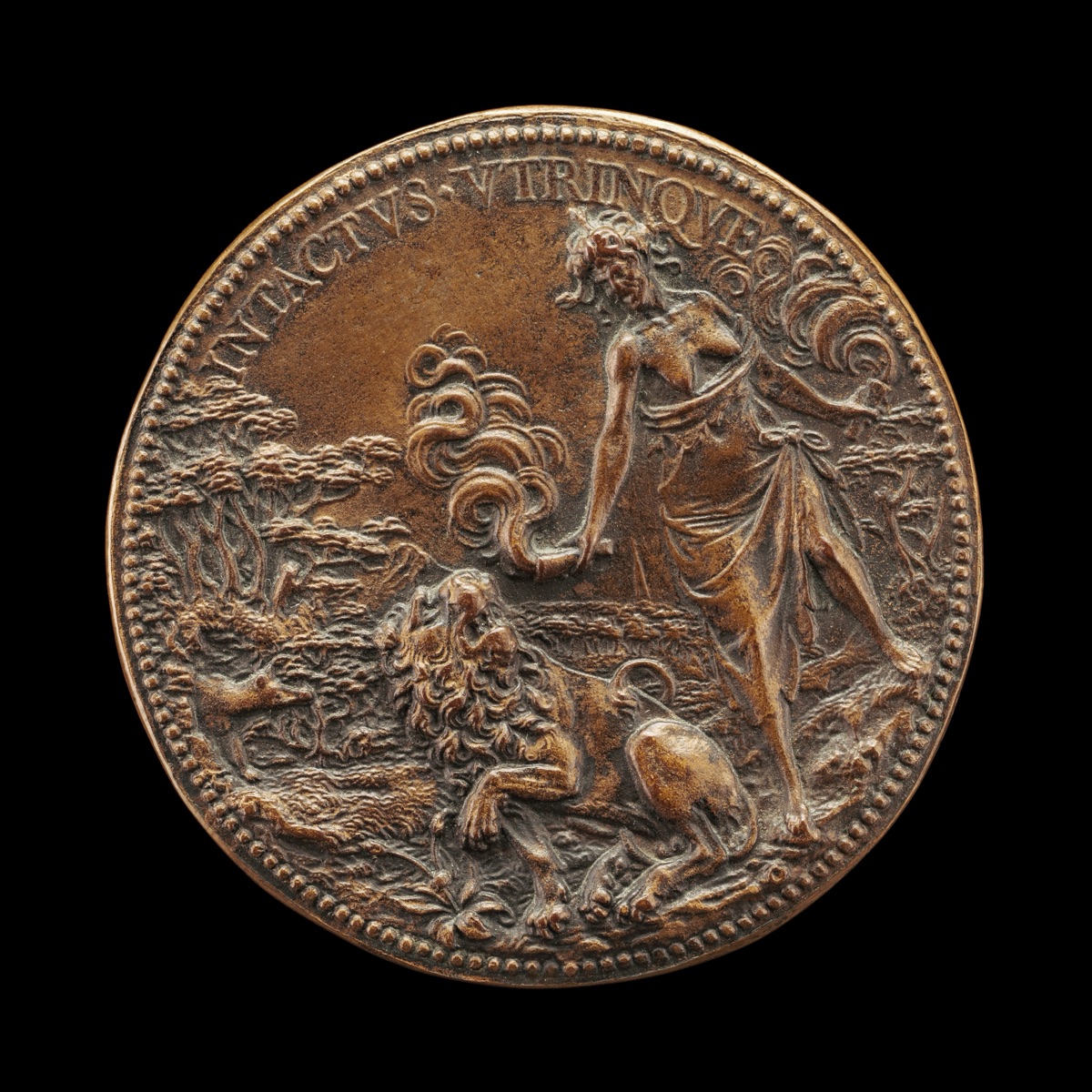 Lion and Fury with Torches [reverse] — Guillaume Dupré