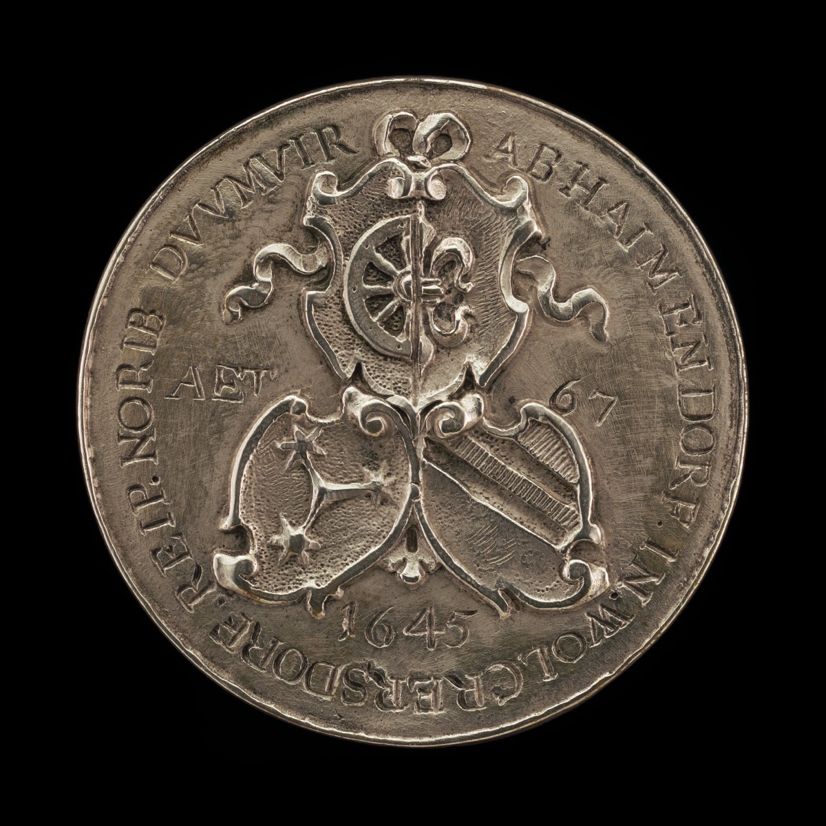 Shields of Fürer von Haimendorf and His Two Wives [reverse] — Johann Bartholomäus Braun