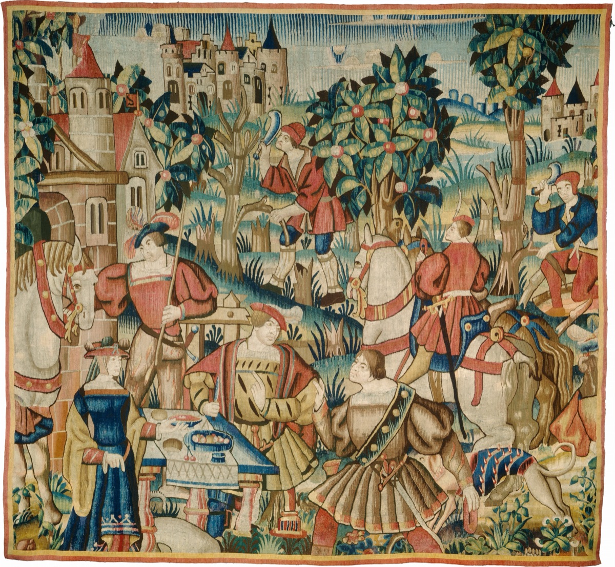 The Return from the Hunt — design and cartoon Flemish 16th Century, probably Tournai; woven in Tournai in an undetermined workshop