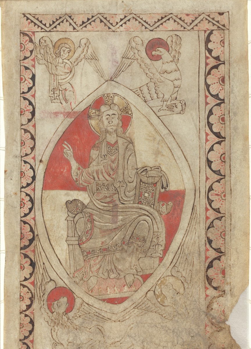 Christ in Majesty [recto] — French 12th Century