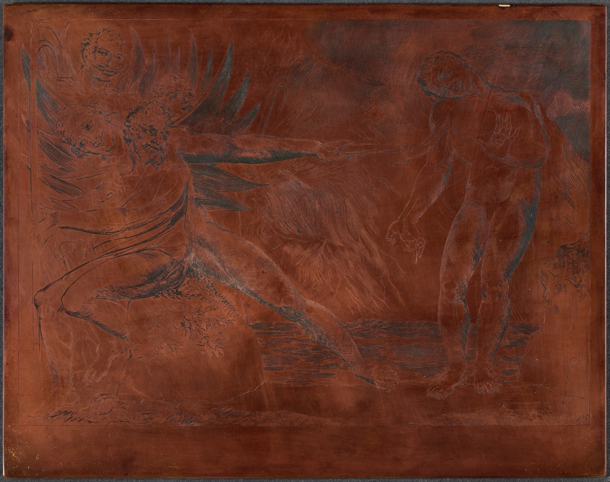 The Circle of the Corrupt Officials; the Devils Tormenting Ciampolo — William Blake