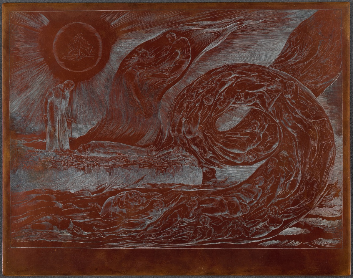 The Circle of the Lustful: Paolo and Francesca — William Blake