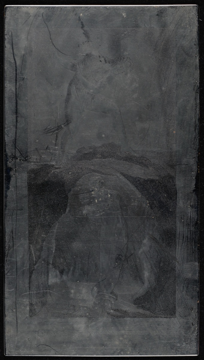 The Soul exploring the recesses of the Grave — Luigi Schiavonetti after William Blake