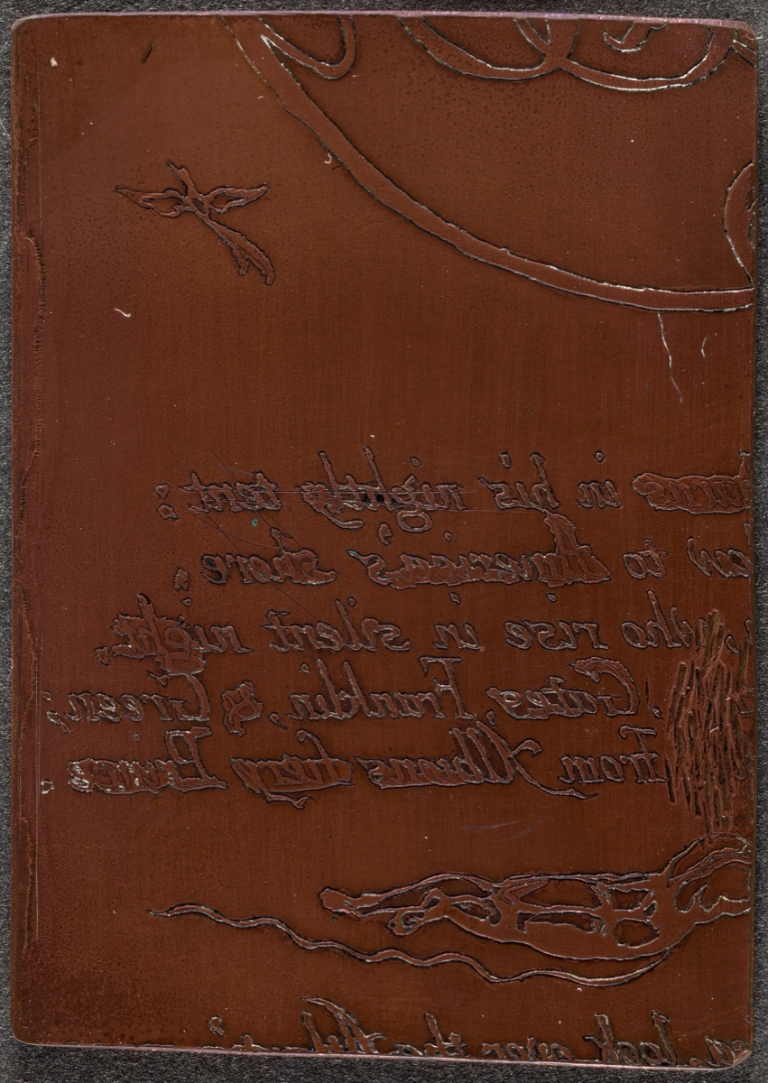 Fragment of cancelled plate for "A Prophecy" [recto] — William Blake