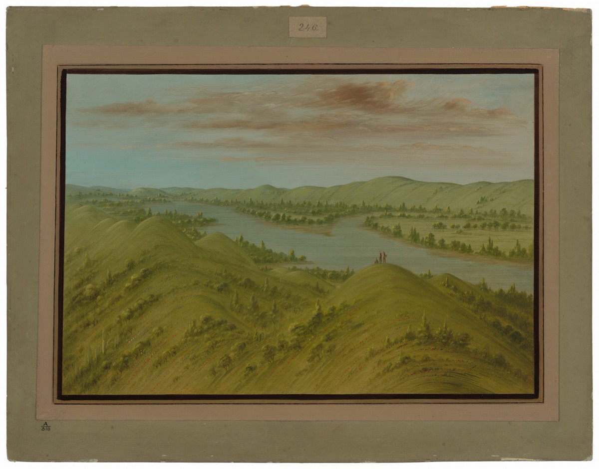 Grassy Bluffs, Upper Missouri — George Catlin