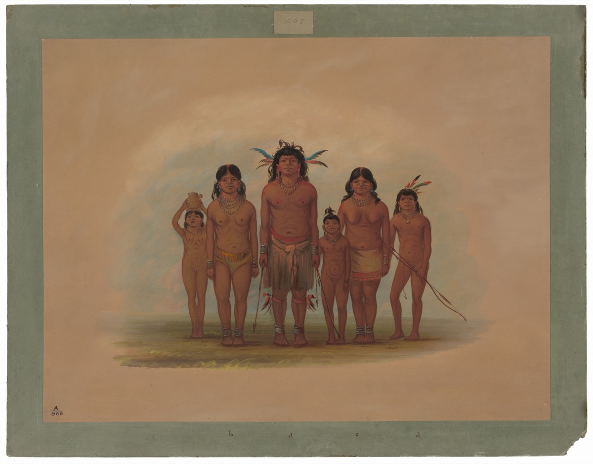 A Connibo Indian Family — George Catlin