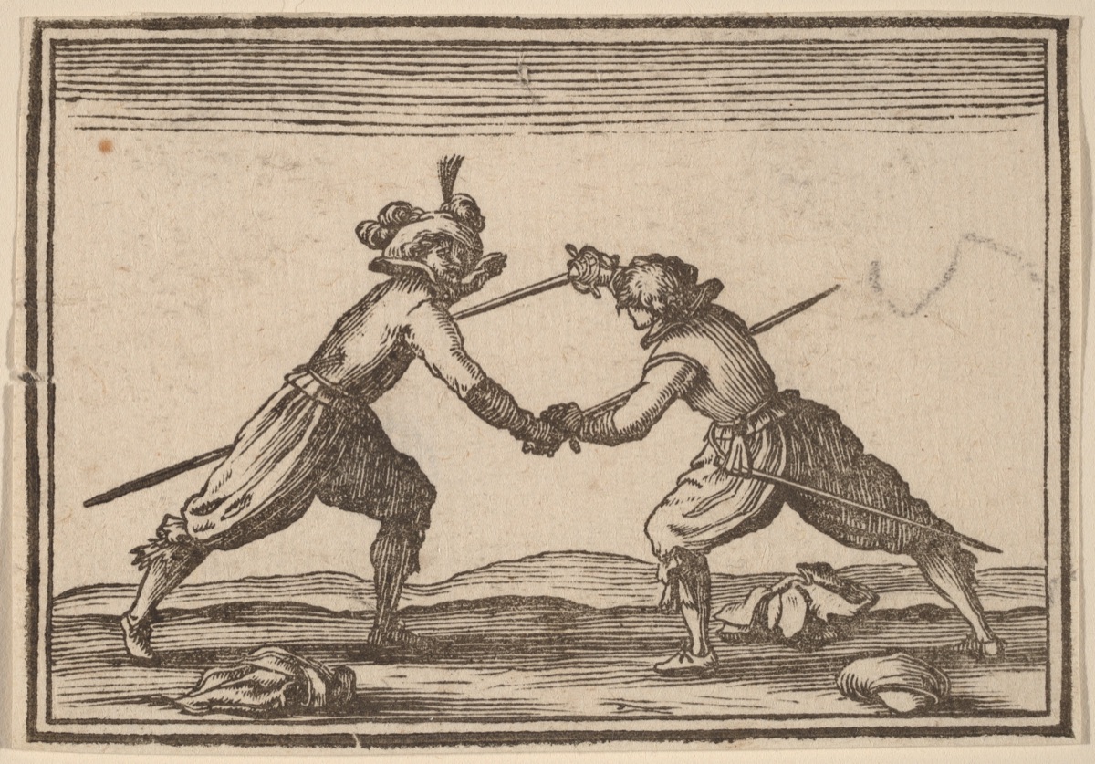 Duel with Swords — Edouard Eckman after Jacques Callot