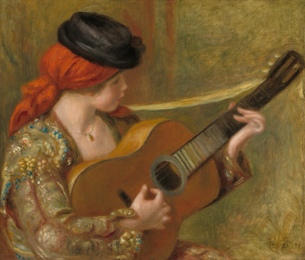 Young Spanish Woman with a Guitar — Auguste Renoir