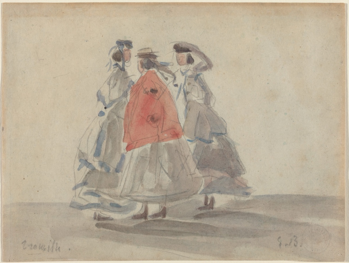 Three Women at Trouville — Eugène Boudin