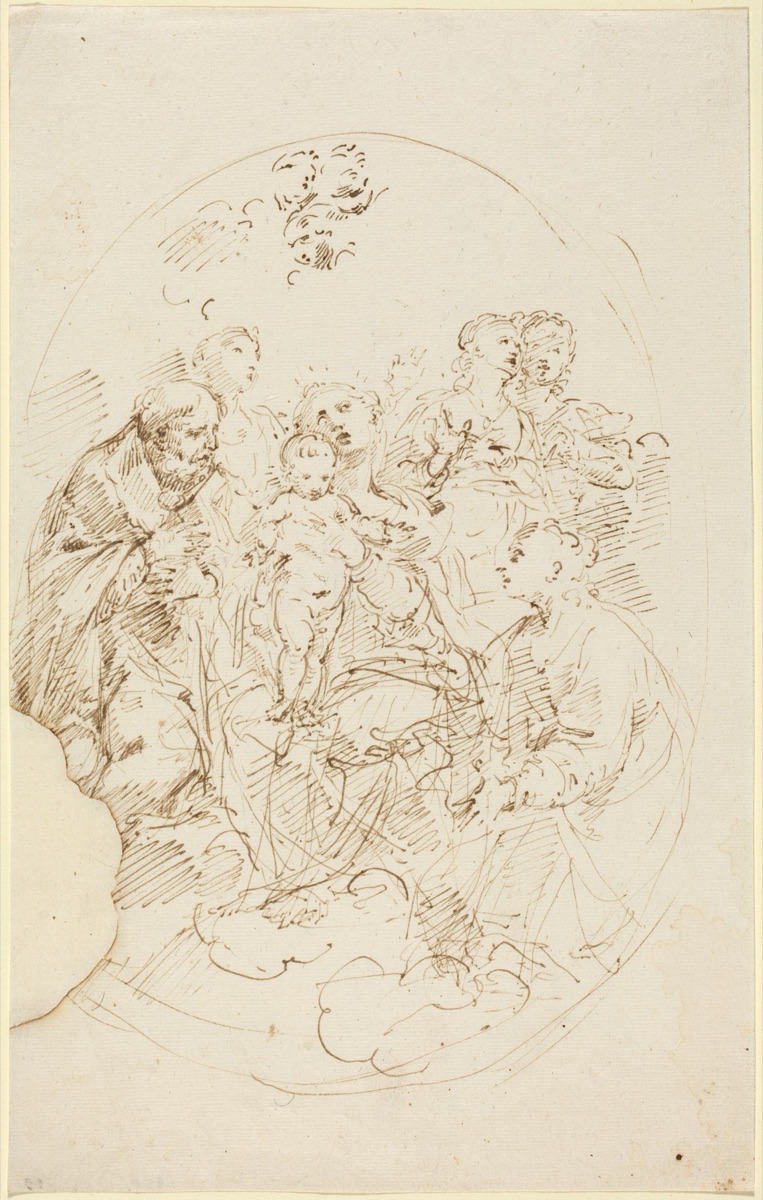 Virgin and Child with Five Saints — Attributed to Donato Creti