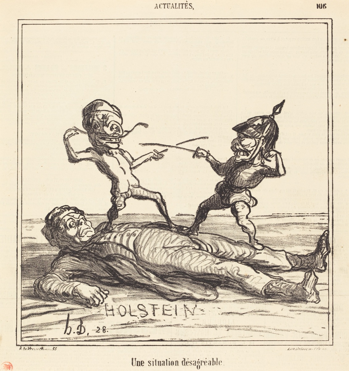 Une Situation désagréable — Honoré Daumier