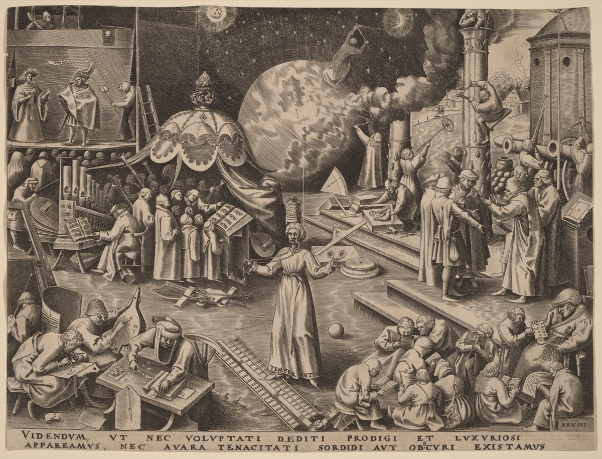 Temperance — Philip Galle after Pieter Bruegel the Elder