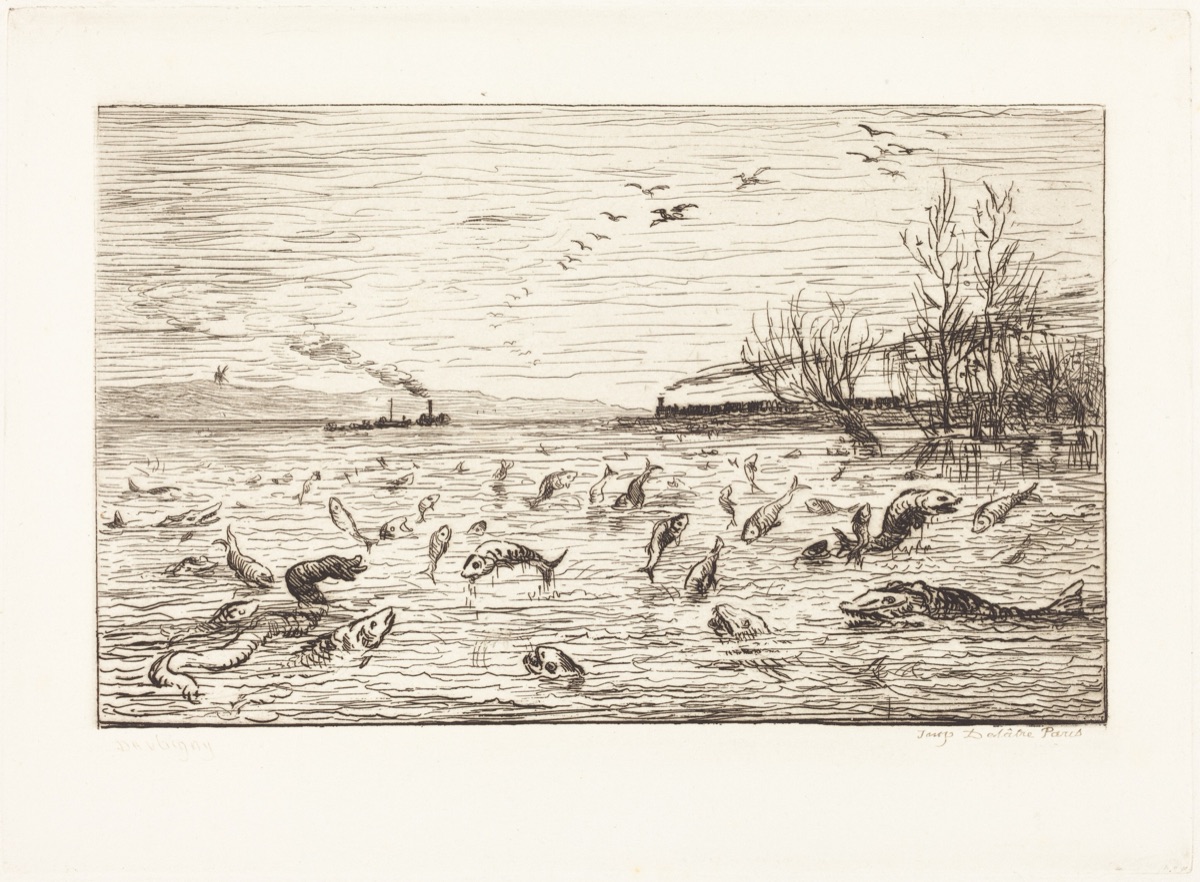 The Fish Rejoice when the Cabin Boy Leaves (Rejouissances de poissons du depart du mo — Charles-François Daubigny