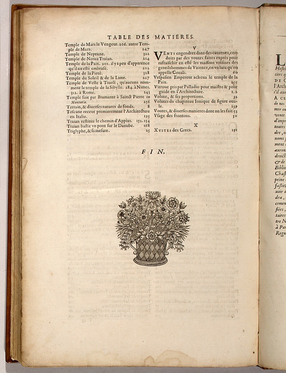 Les Quatre Livres De l'Architecture D'André Palladio. Mis en François. Dans lesquels, aprés un petit Traitté des cing Ordres, avec quelques- vues des plus necéssaires observations pour bien bastir, Il parle de la contructions des maisons particulieres, des grands chemins, des Ponts, des Places publiques, des Xystes, des Basiliques, & des Temples — Andrea Palladio and Roland Fréart, Sieur de Chambray (authors)