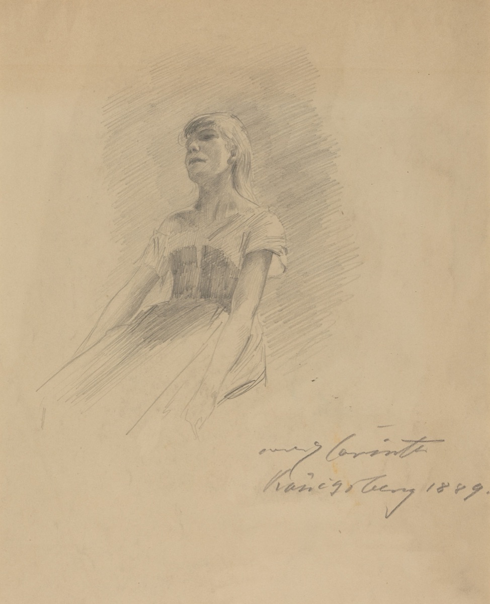 Seated Young Woman [recto] — Lovis Corinth