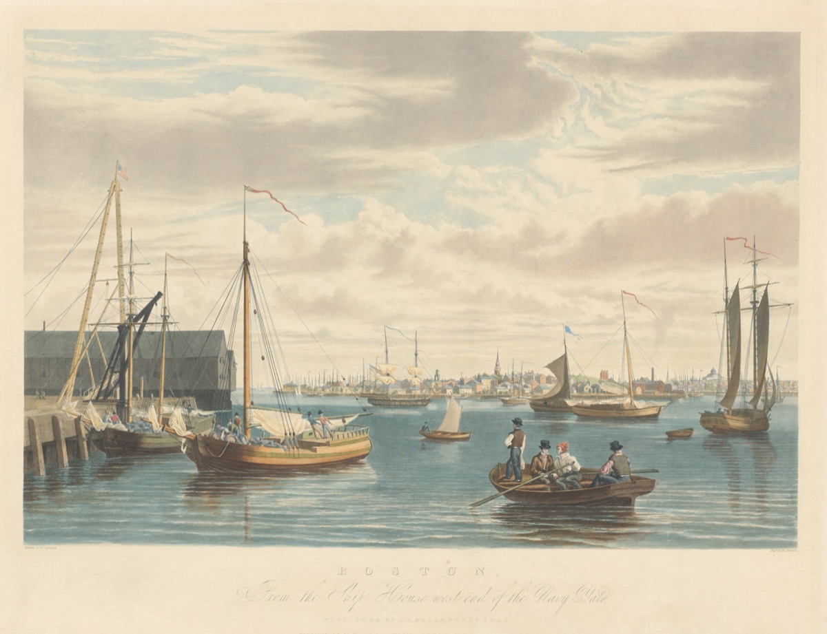 Boston: From the Ship House West End of the Navy Yard — William James Bennett