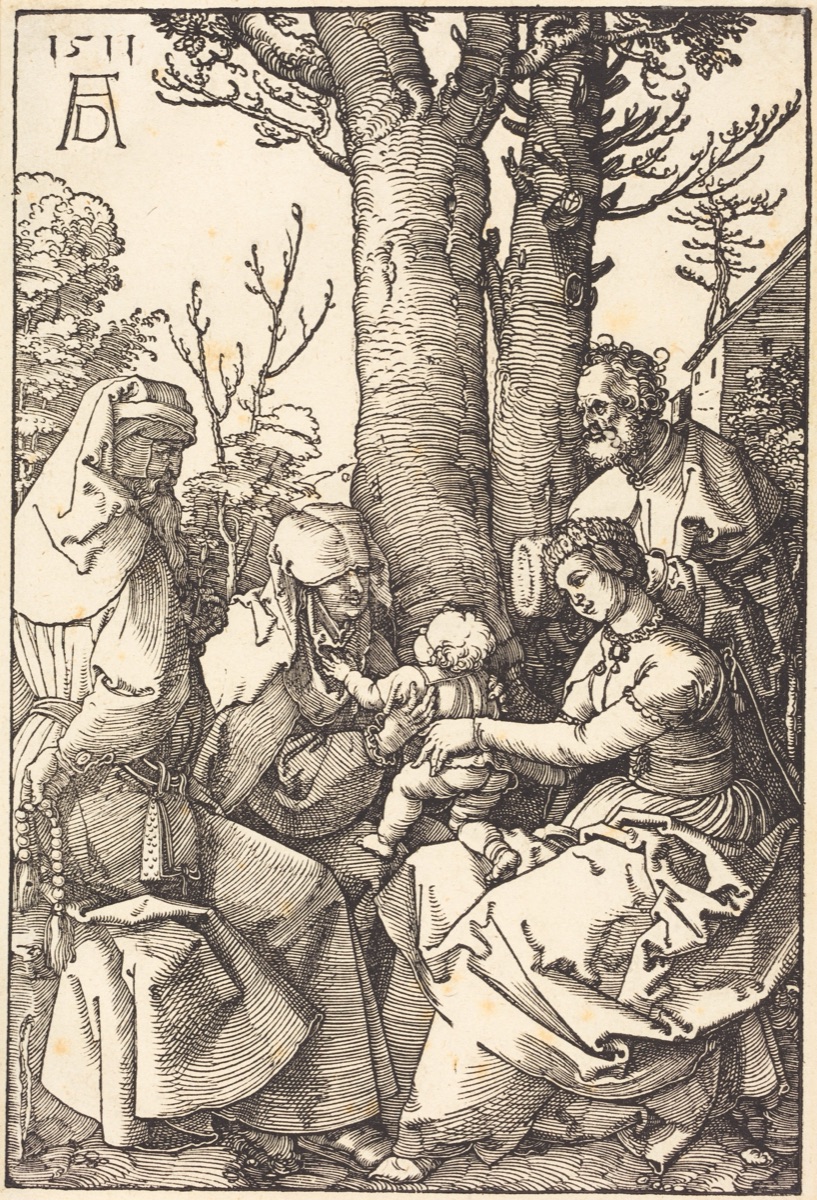 The Holy Family with Joachim and Anne under a Tree — Albrecht Dürer