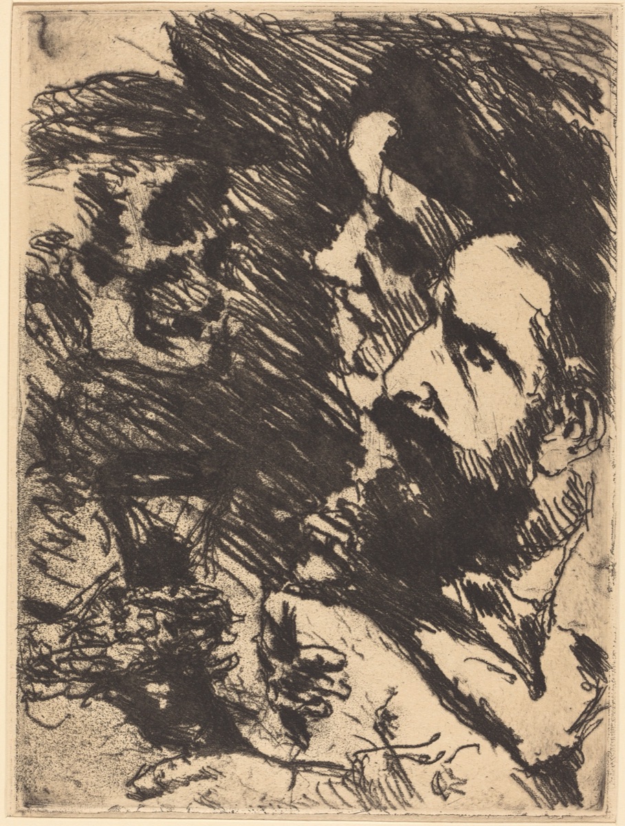Death Visits the Strucks (Death and the Couple) (Tod bei Strucks [Tod und Paar]) from Dance of Death (Totentanz) — Lovis Corinth