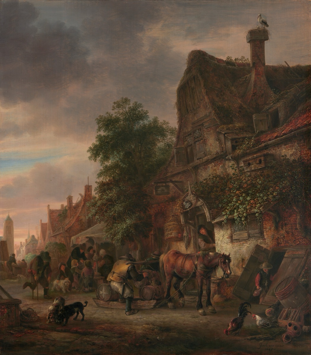 Workmen before an Inn — Isack van Ostade