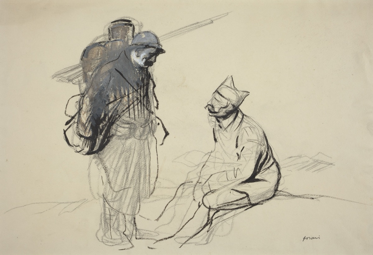 Poilu and Tommy Conversing — Jean-Louis Forain