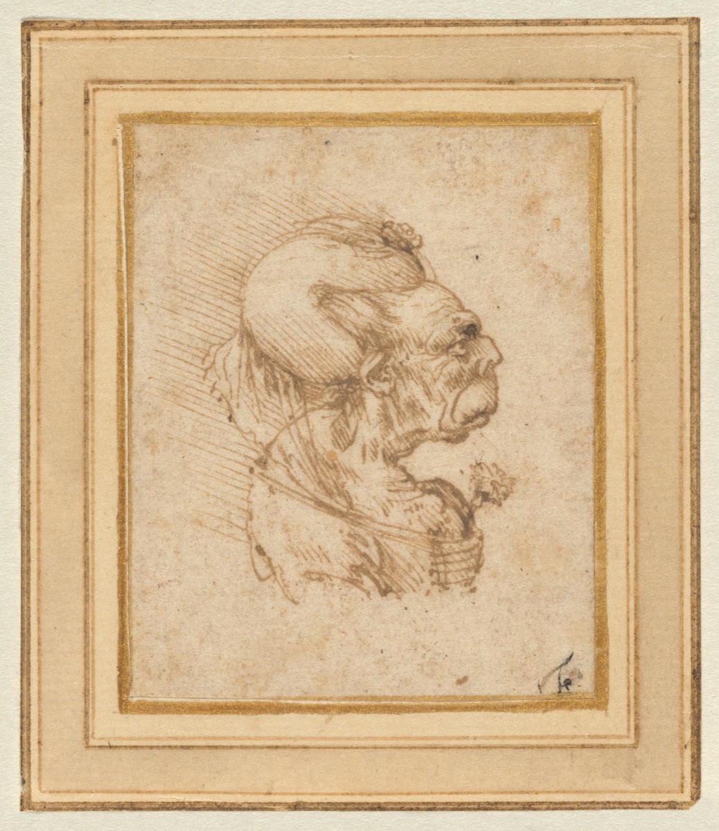 Grotesque Head of an Old Woman — Leonardo da Vinci