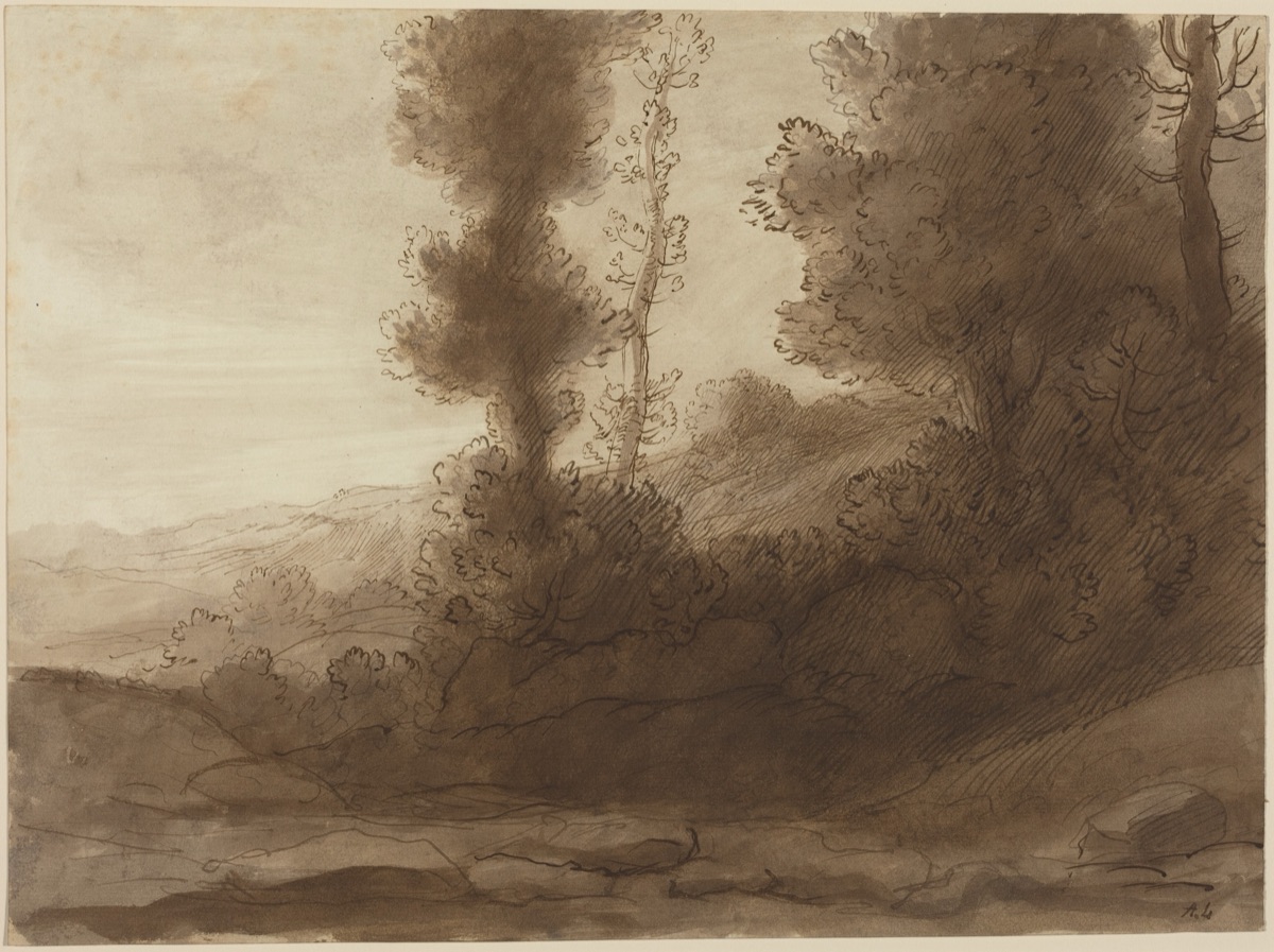 At the Foot of the Hill — Alphonse Legros