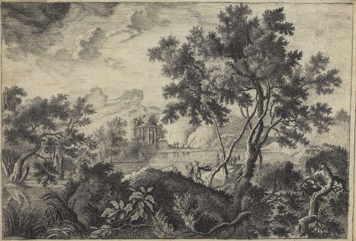Classical Landscape with a Tempietto — Attributed to Frédéric de Moucheron