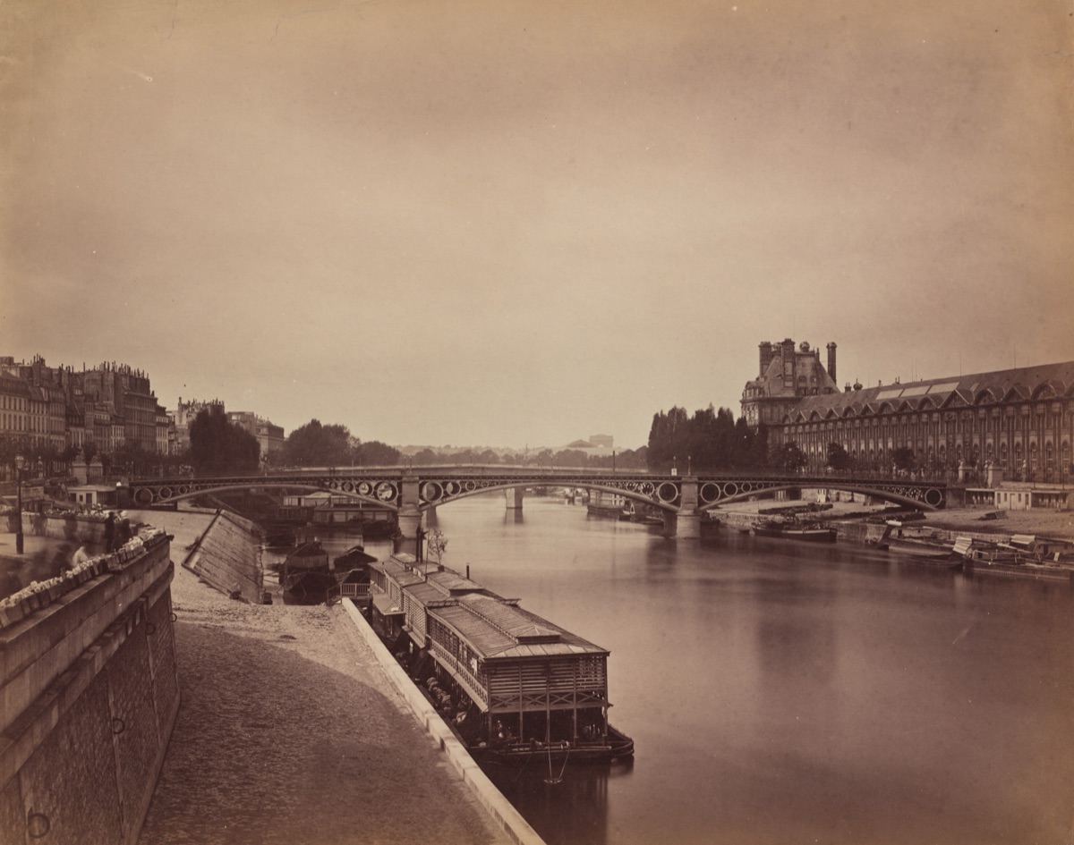 The Pont du Carrousel, Paris: View to the West from the Pont des Arts — Gustave Le Gray