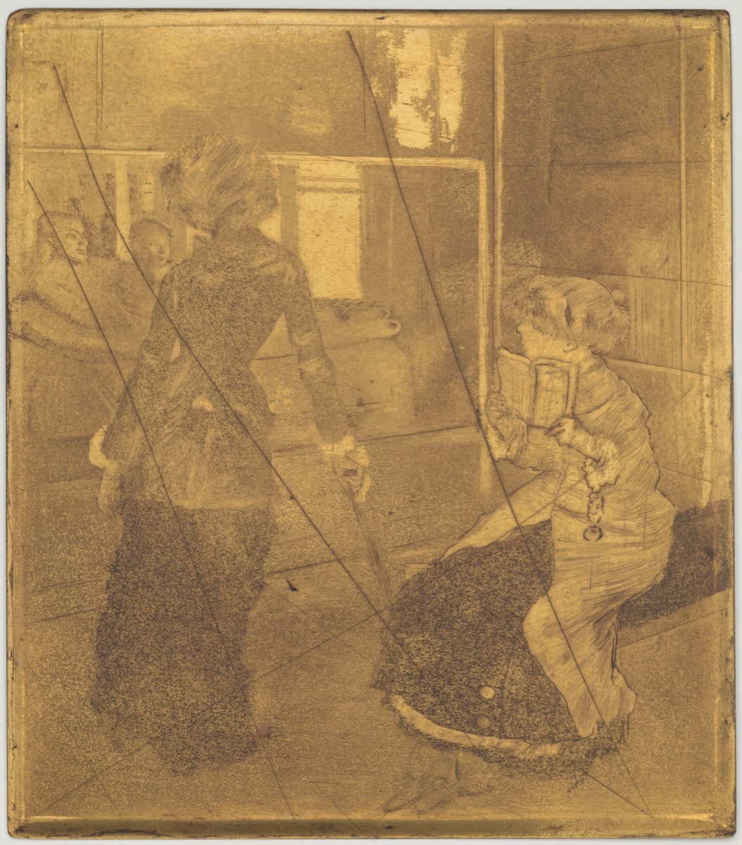 Mary Cassatt at the Louvre: The Etruscan Gallery — Edgar Degas