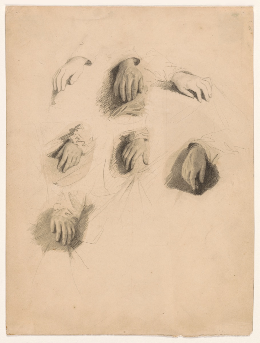 Study of hands — George Linen, 29 Apr 1802 - 27 Sep 1888