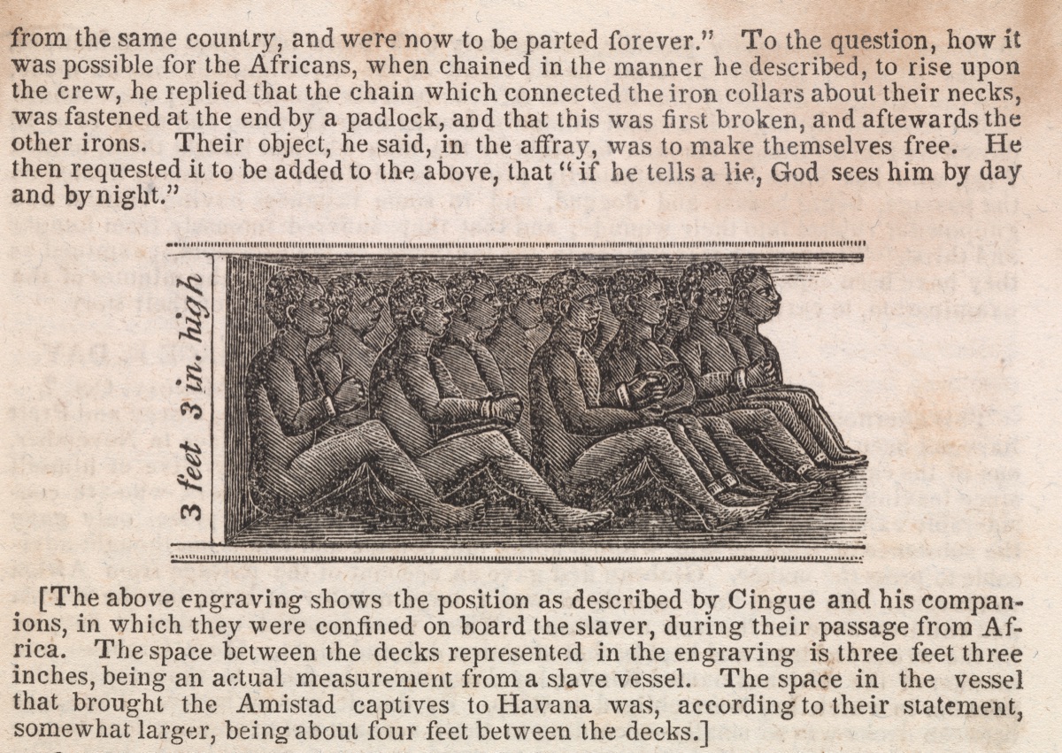 Engraving of Slaves in the Hold — John Warner Barber, 2 Feb 1798 - 22 Jun 1885