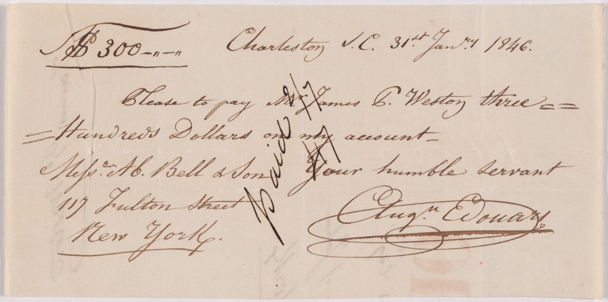 Auguste Edouart's autograph
