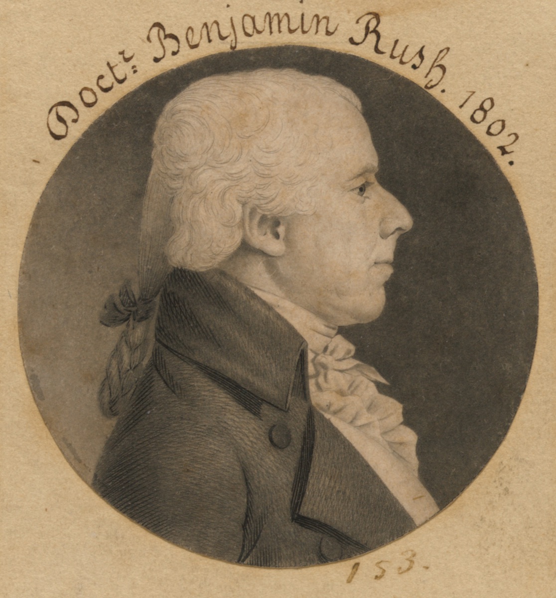 Benjamin Rush — Charles Balthazar Julien Févret de Saint-Mémin, 12 Mar 1770 - 23 Jun 1852