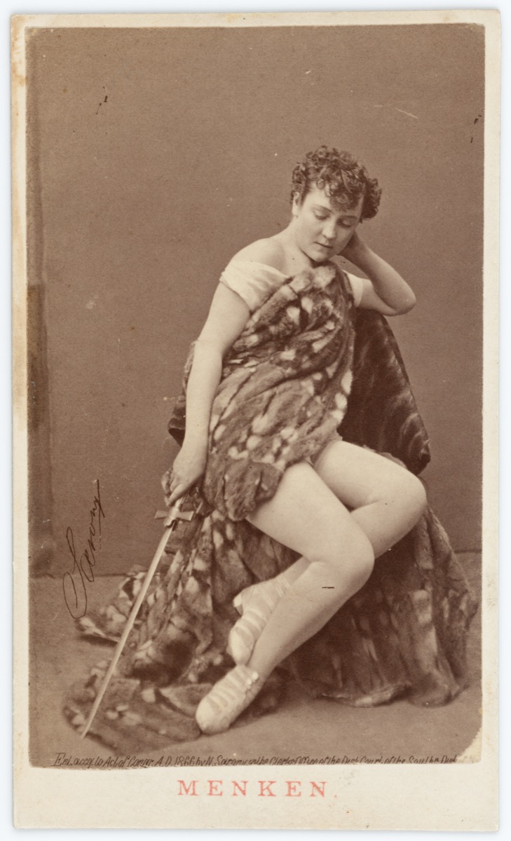 Adah Isaacs Menken — Napoleon Sarony, 9 Mar 1821 - 9 Nov 1896