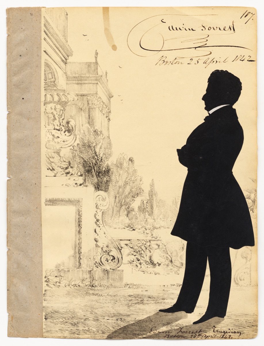 Edwin Forrest — Auguste Edouart, 1788 - 1861